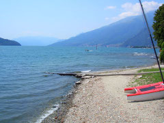 In spiaggia a Domaso